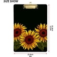 thumbnail image 3 of FMSHPON Sunflowers Clipboard Hardboard Wood Nursing Clip Board and Pull for Standard A4 Letter 13x9 inches, 3 of 8
