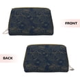 thumbnail image 3 of Easygdp Vintage Chrysanthemum Leather Makeup Bag Zipper Pouch Travel Cosmetic Organizer for Women and Girls, Make up Bag with Zipper, 3 of 8