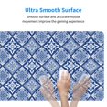 thumbnail image 6 of Disketp Gaming Mouse Pad Stylized Flowers Vintage Boho Pattern Large Mouse Mat Long Extended Desk Pad Non-Slip Rubber Mice Pads Stitched Edges Thin Pad (11.8x31.5 Inch), 6 of 9