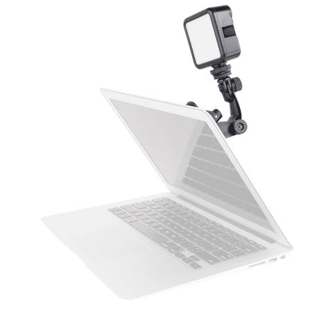 Foto&Tech Dimmable LED Laptop Lighting Kit Rechargeable 2100mAH Light Panel with Diffuser and Strong Suction Cup Video Camera Light for Web Conference Zoom Call Online Broadcast Live Streaming