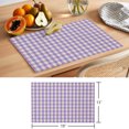 thumbnail image 6 of Buffalo Plaid Placemats Set of 6 Farmhouse Purple Checkered Vintage Grid Place Mats Indoor Wipeable Table Mats Washable Cloth Dining Table Placemats for Kitchen Holiday Party Home Decor 13x19 Inch, 6 of 9