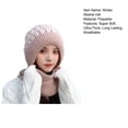 thumbnail image 7 of Tnobhg Women Winter Warm Hat Knitted Beanie Super Soft Windproof Solid Color Neck Warmer Thicken Lady Winter Hat Scarf, 7 of 7