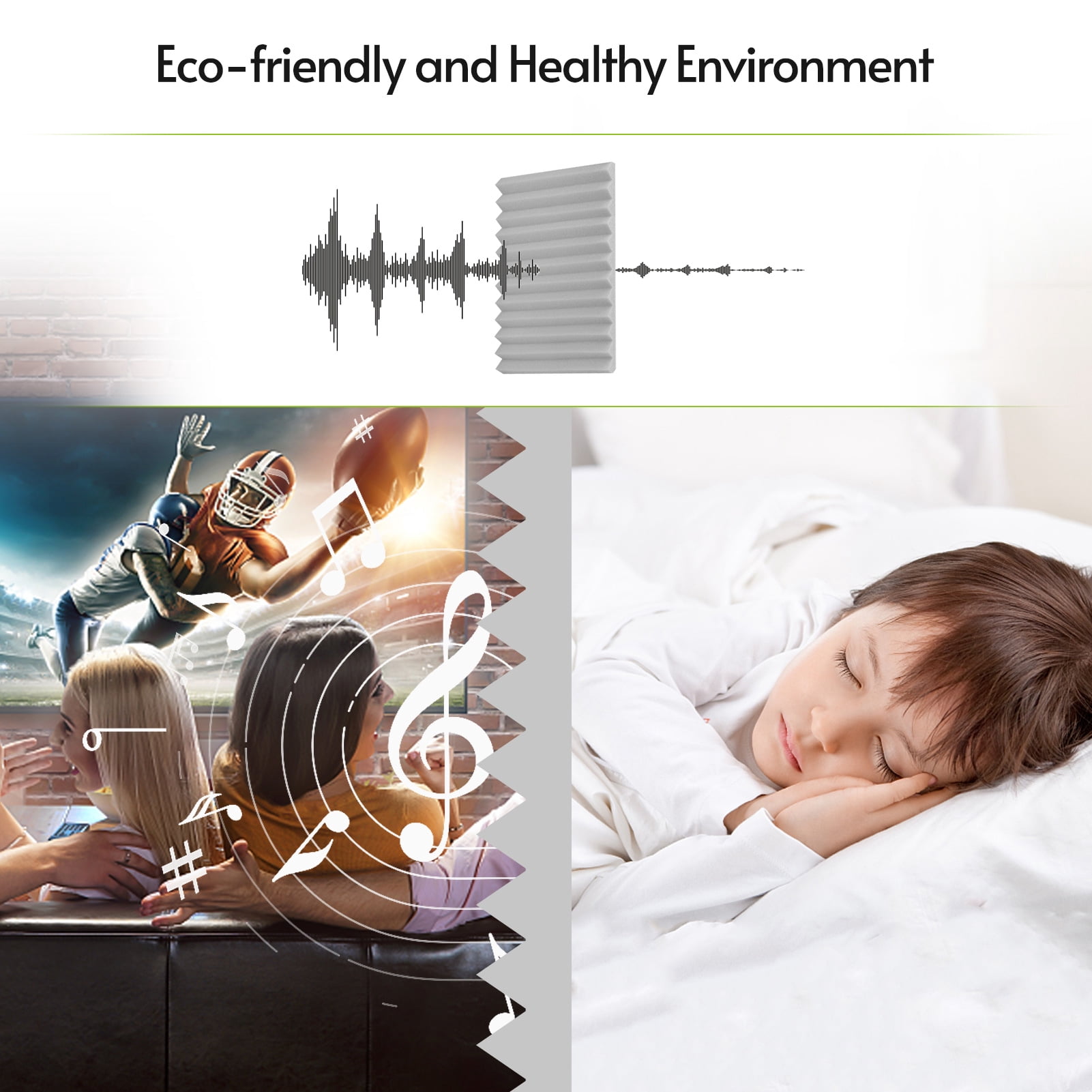 Acoustic Foam,1in Sound Sound Panels * 12 * Panels Soundproof 30 Sound Panels Soundproof Studio Dsfen Ziem Qisuo Laoshe Light Grey 24pcs