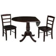 thumbnail image 2 of International Concepts Christine 42" Round Top Pedestal Table with 2 Chairs - Rich Mocha, 2 of 10