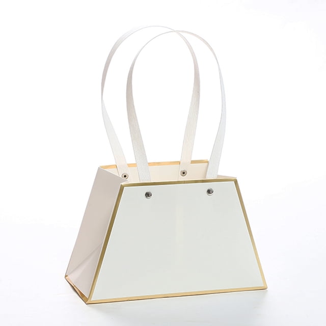 Xiao Hua Regalos, flores, bolsas de embalaje para cajas de regalo, bolsas de regalo con forma de trapecio, cajas de flores para regalo (blancas)