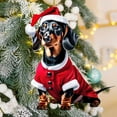 thumbnail image 2 of dajkiuy Christmas Dachshund Dog Pendants, Cute Hanging Ornament Christmas Tree Decoration Car Interior Hanging Ornament Crafts Dog Lover Gift, 2 of 9