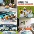 thumbnail image 4 of Teal Sea Turtle Outdoor Rug for Patio/Deck/Porch, Non-Slip Large Area Rug 6 x 9 Ft, Summer Coastal Coral Ocean Indoor Outdoor Rugs Washable Area Rugs, Reversible Camping Rug Carpet Runner, 4 of 8