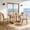 Natural-5, variant on Leovanni 48inch Round Dining Table Set for 4 Modern Solid Wood 5-Piece Kitchen & Dining Room Set with Upholstered Chairs Pedestal Base, Gray