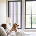 thumbnail image 2 of Reusable Frosted Window Coverings, Purple Grey Stripe Window Privacy Film Frosted, Modern Farmhouse Vertical Striped Sun Blocking Windows Stickers for Kitchen Front Door, 23.6 x 59 Inches, 2 of 9