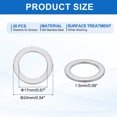 thumbnail image 2 of 20 Pcs M17 304 Acier Inoxydable Rondelles Plates 17mm ID 24mm OD 1.5mm Épais, Argent, 2 of 6