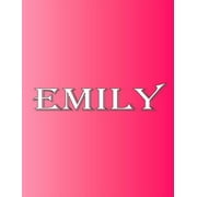 Emily: 100 Pages 8.5" X 11" Personalized Name on Notebook College Ruled Line Paper (Paperback)