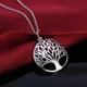 thumbnail image 4 of Collar con colgante de árbol de la vida de plata de ley 925 para mujer, regalo de joyería de compromiso de boda, 4 of 5