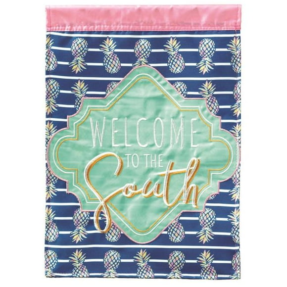 Magnolia Gardens M001596 29 x 42 in. Welcome to The South Pineapple Garden Flag - Large