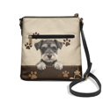 thumbnail image 2 of Tutolipy Smooth Zipper Crossbody Bag for Everyday Shopping, Spacious Adjustable Strap Shoulder Bag, Schnauzer Puppy Paws, 2 of 7