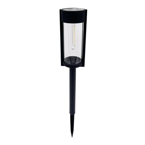 Better Homes & Gardens Wyatt Solar Powered Black LED Landscape Bollard Pathway Light, 15 Lumens