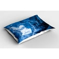 thumbnail image 2 of Ambesonne Blue Pillow Sham 2 Pack, Glacier Frozen Cave, 30"x20", Blue, 2 of 3