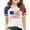 White, variant on KAUOD Girls Striped Flag 4th of July T Shirts Short Sleeve Star Patriotic Graphic Blouse Tees Tops Kids Girls Summer Outfits