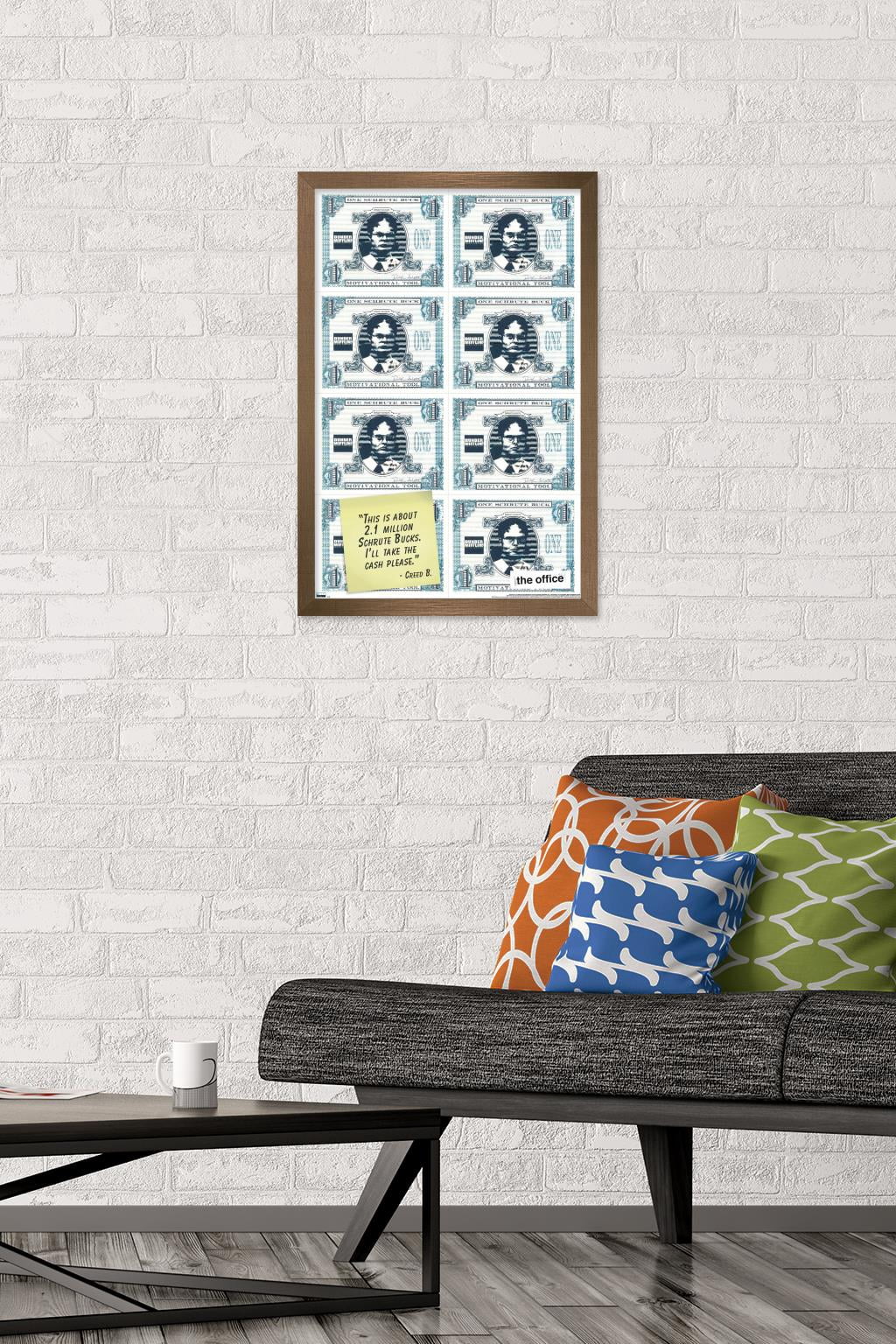 The Office - Dwight Shrute - Schrute Buck Wall Poster, 14.725" x 22.375", Framed