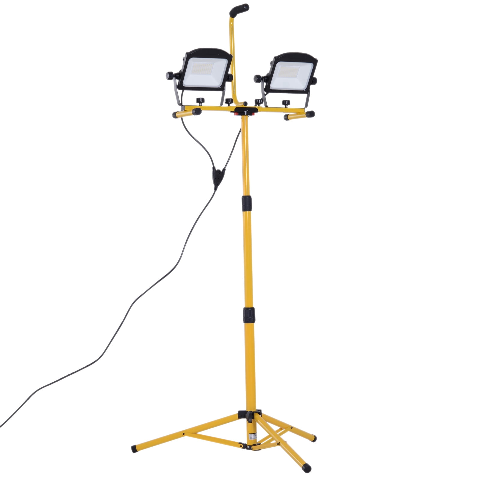 Homcom 10000 Lumen Dual Head Work Lights LED Tripod Stand Weather 