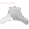 thumbnail image 3 of Reading Pillow, Petite Back Pillow, Backrest Pillows for Bed with Arms, Shredded Memory Foam Back Pillows for Sitting in Bed, Small Back Support Pillow for Kids & Teens, Silver Gray, 3 of 6