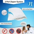 thumbnail image 2 of National Allergy Premium 100% Cotton Zippered Pillow Protector - Standard Size - White - 300 Thread Count - Hypoallergenic Bed Pillowcase with Zipper - Breathable Encasement Cover, 2 of 3