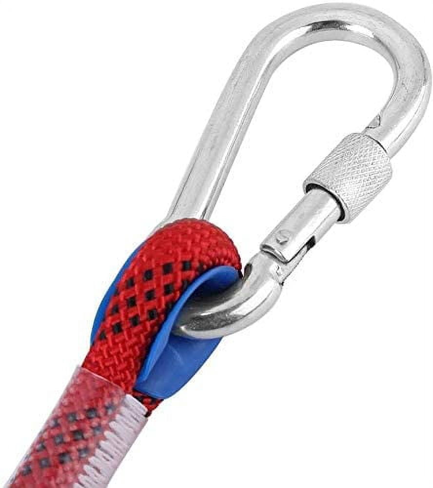 ISOP Outdoor Indoor Climbing Rope 75ft (23m) 8mm with Carabiners - for Kids and Adults - Nylon Rope