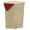 Beige, variant on Plastic Corner Laundry Hamper with Lid, Curved Designed Laundry Basket, Triangle Grey Cloths Hamper Organizer with Cut-out Handles for Laundry Room Bedroom Bathroom, Wicker Design, 50 Liter
