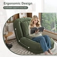 thumbnail image 6 of Miniyam Adjustable Folding Floor Chair Convertible Sofa Bed in Corduroy for Living Room Bedroom, Green, 6 of 7