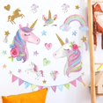 thumbnail image 4 of Unicorn Wall Decal Stickers, Large Size Unicorn Rainbow Wall Decor, 4 of 5