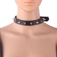 thumbnail image 3 of Collar con remaches puntiagudos de aleación estilo Harajuku japonés y coreano con cadena de clavícula de estrella punk de cuero con personalidad europea y americana, 3 of 6