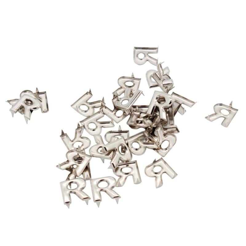 30 Metal Letter Rivets DIY Decorative Rivets Alphabet Claw Rivets for