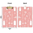 thumbnail image 5 of FORMRS Acrylic Clipboard with Low Profile Clip Standard A4 Letter Size, 12.5" x 9", Lines Wine Bottle Wine Glass Pattern, 5 of 8
