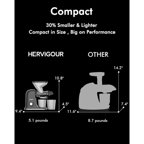 SiFENE Cold Press Juicer Machine - Black