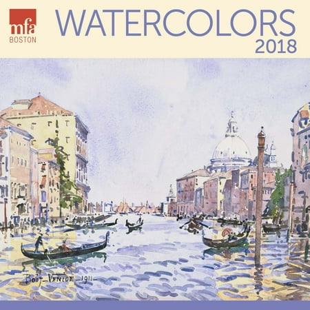 2018 Watercolors Wall Calendar, Contemporary Art by Ziga Media
