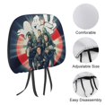 thumbnail image 3 of Poster Ghostbusters Car Headrest Cover 2 Pcs Vehicles Seat Pillow Cover Protector Accessories Decor Auto Front/Rear Seats Head Rest Cover 2 Pcs Universal Fit Most Cars Sedan SUV Van, 3 of 7