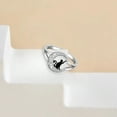 thumbnail image 4 of Sterling Silver Black Cat Ring Celtic Knot Crescent Moon Cat Matching Thumb Rings for Women Cute Kitty Animal Pentagram Pentacle Halloween Cats Lover Gifts Size, 4 of 5
