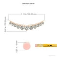 thumbnail image 3 of ANGARA Natural Graduating Diamond Curved Necklace in 14K Rose Gold for Women (Size-3.8mm| Color-K| Clarity-I3) | April Birthstone, Anniversary, Jewelry Gift for Women | Natural Diamond Necklace, 3 of 8