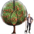thumbnail image 2 of Plant Protection Netting with Drawstring Closure Breathable Garden Mesh Cover for Fruit Trees and Vegetables 4x4.6 Ft Black, 2 of 4