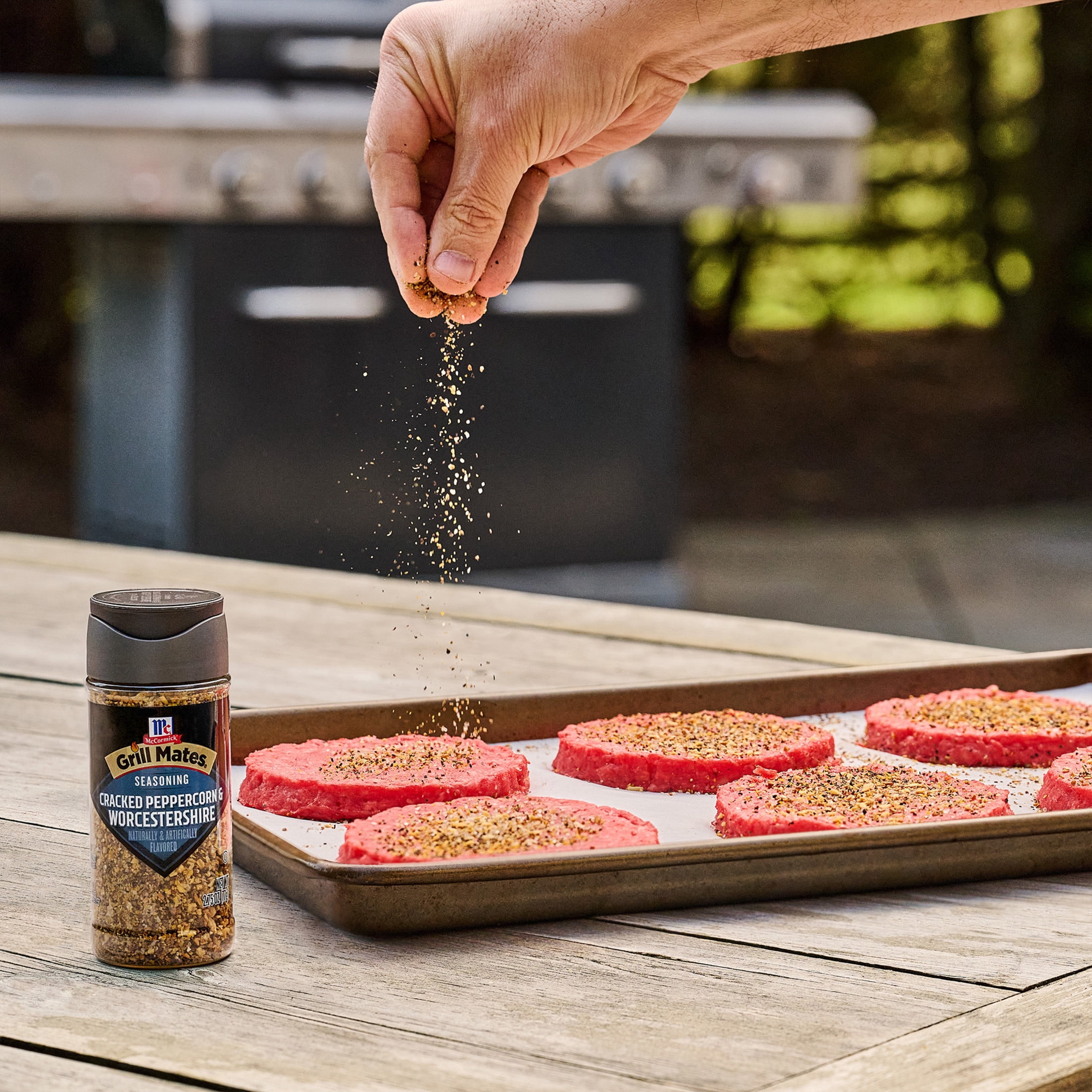 (6 pack) Grill Mates Kosher Cracked Peppercorn & Worcestershire Seasoning, 2.75 oz Bottle