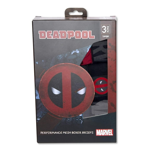 Marvel Men's Deadpool Mesh Boxer Briefs, 3 Pack