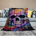 thumbnail image 2 of ARISTURING  Skull and Snake Blanket and Throws Women Gifts Plush Soft Warm Flannel Couch Sofa Bed Queen Size, 2 of 6