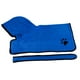 thumbnail image 5 of Toal para perros de secado rápido, lujosamente suave y de usar para el baño de cachorros - Azul + marrón, Sunnimix Albornoz de secado de verano, 5 of 8