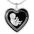 thumbnail image 1 of Choose Life Collier Prolife en Acier Inoxydable Ou Pendentif Cœur en or 18 K 18-22 Pouces, 1 of 7