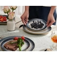thumbnail image 5 of 8" Reactive Glaze Stoneware Plates Set of 6 - Dishwasher Microwave Safe,  Vintage Design for Salad, Dessert, Steak, 5 of 7