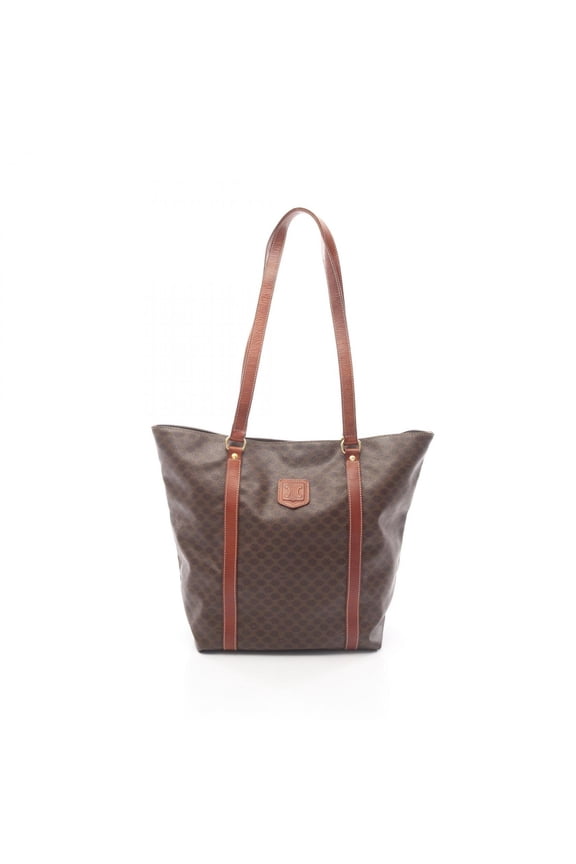 Pre-Owned Celine Macadam Tote Bag Handbag, Coated Canvas Leather, Women's, Brown