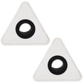 thumbnail image 1 of SHISUYAN 2pcs Microphone Logo Flag Box Triangular Interview Logo Portable ABS Injection Mic Microphone Flag Station Log White, 1 of 7