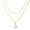 Golden, variant on SPRING PARK Simple Alloy Elegant Double Layer Chain Imitation Alloy Pendant Necklace for Women