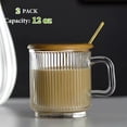 thumbnail image 2 of Juego de tazas de café de vidrio Mfacoy de 12 onzas con mango y cuchara+tapa, 2 unidades, 2 of 8