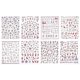 thumbnail image 2 of 8 Sheets Nails Decoration Reindeer Nail Stickers New Year Nail Decals Holiday Stickers Manicure Decals Party Supply, 2 of 3