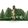 thumbnail image 2 of Iowa State University 11w x 8.5h Manhattan Black Single Mat Gold Embossed Diploma Frame with Bonus Campus Images Lithograph (value savings at $59), 2 of 6